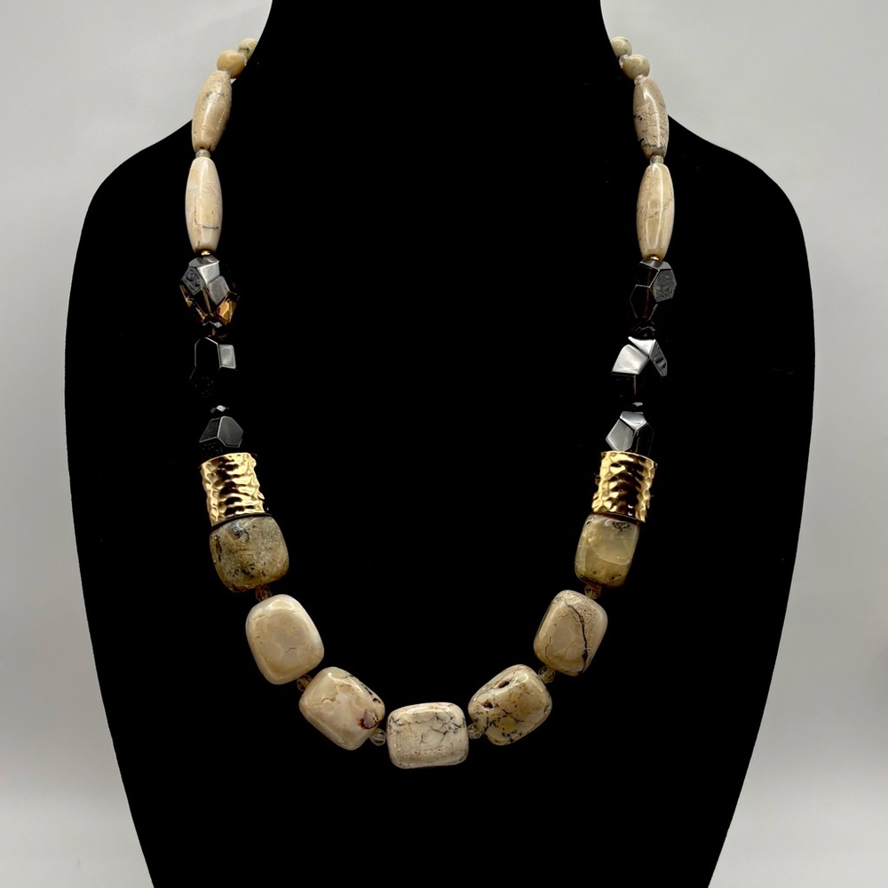 Studio Barse African Opal & Smoky Quartz Southwestern Style Necklace